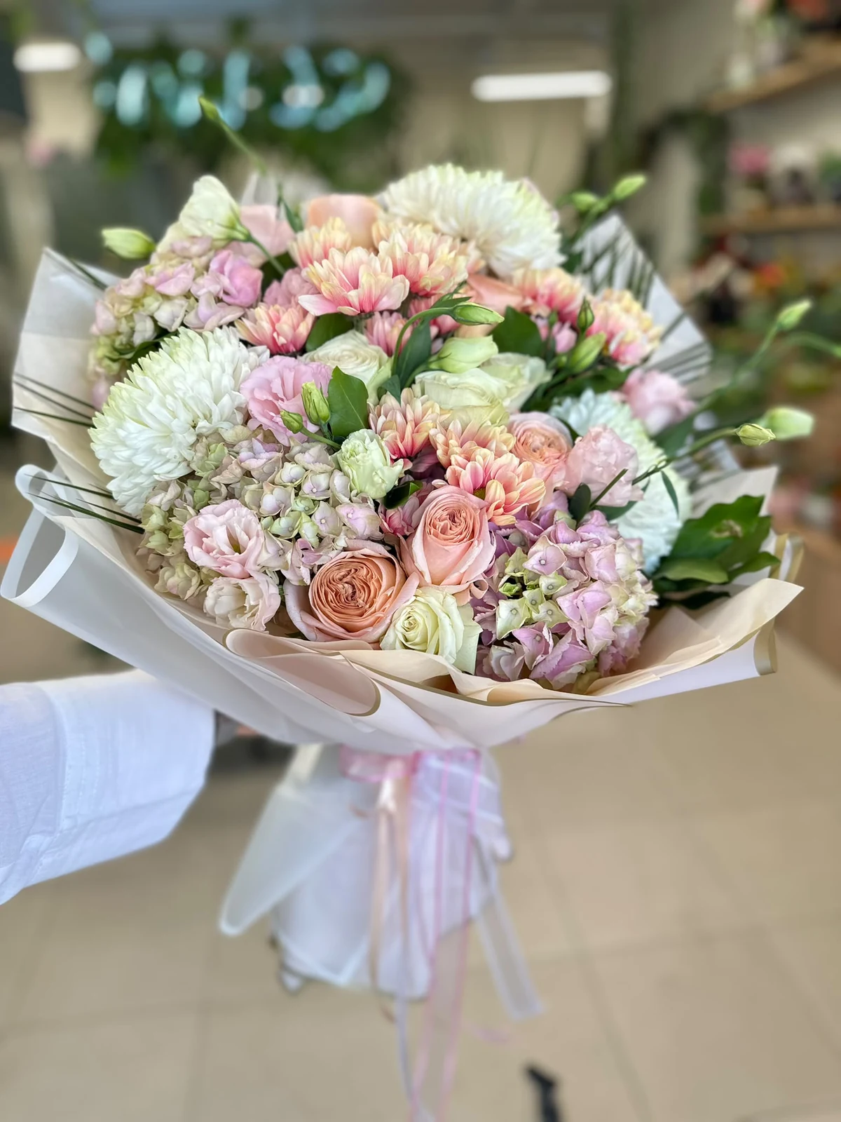 Pastel Mevsim Çiçekleri Buketi