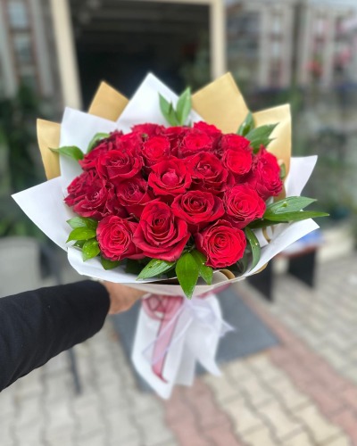  Kırmızı Gül Premium Tasarım Buket
